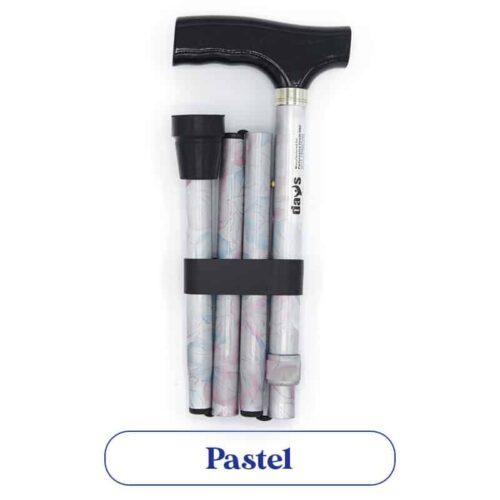 Folding Walking Stick - Pastel