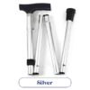 Folding Walking Stick - Silver