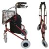 Three wheels walker folded