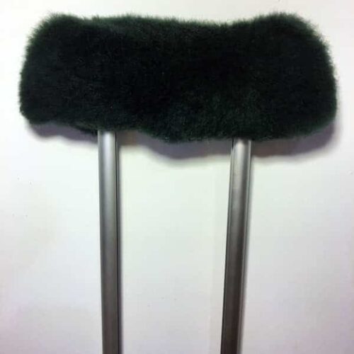 Sheepskin Crutch Covers Green