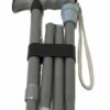 Folding Cane Silver Grey Pearl Finish TPR Grip