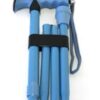 Folding Cane Aqua Blue Pearl Finish TPR Grip