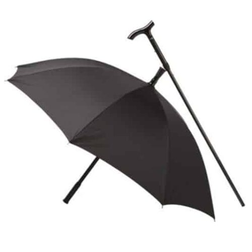 Black Carbon Fibre Umbrella Cane