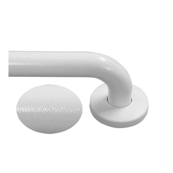 Satin Stainless Steel Grab Rail - Power Coated - Almond Ivory