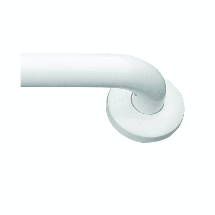 Satin Stainless Steel Grab Rail - Power Coated - White