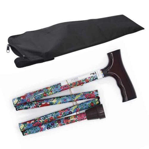 Nylon Bag + Floral Walking stick
