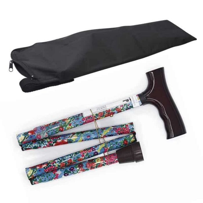 Nylon Bag + Floral Walking stick
