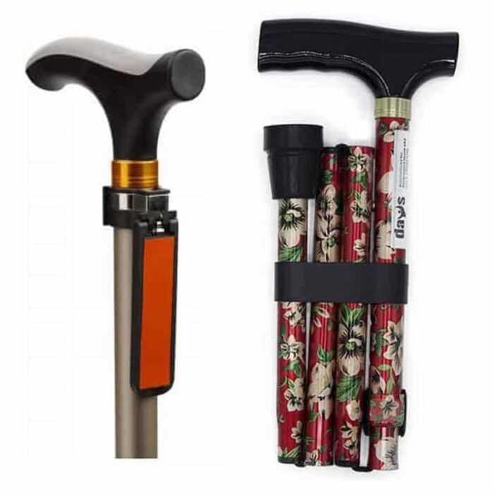 Walking stick Holder - reflective + Floral Walking stick