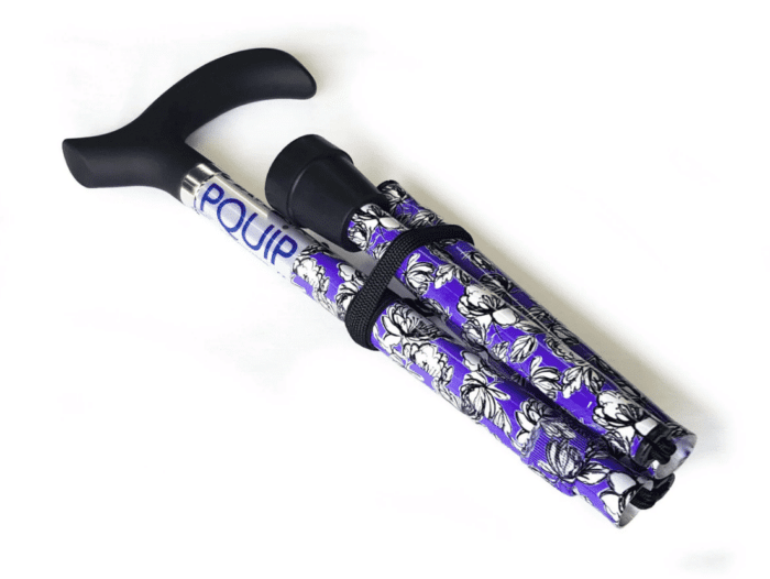 Folding Walking Stick - LIMITED EDITION - Lavender Sketch