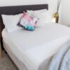 Conni X-wide Reusable Bed Pad with Tuck-ins - Teal Blue - 153 x 85 - Image 6
