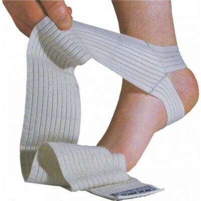 Bodyassist Elastic Ankle Wrap with Loop Anchor Beige