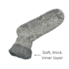 Gripperz Wool Socks - Non Slip - Stone - Regular - Image 2