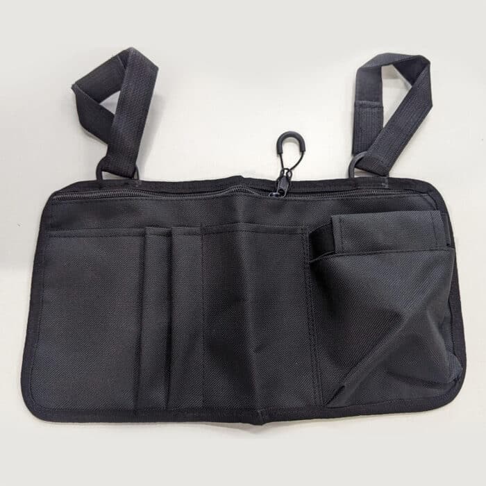 Wheelchair Side Multifunctional Armrest Organiser Bag - Black
