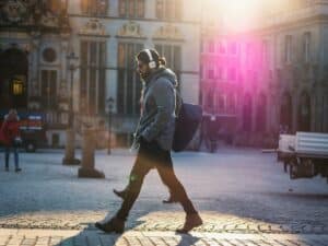 Walking in the street