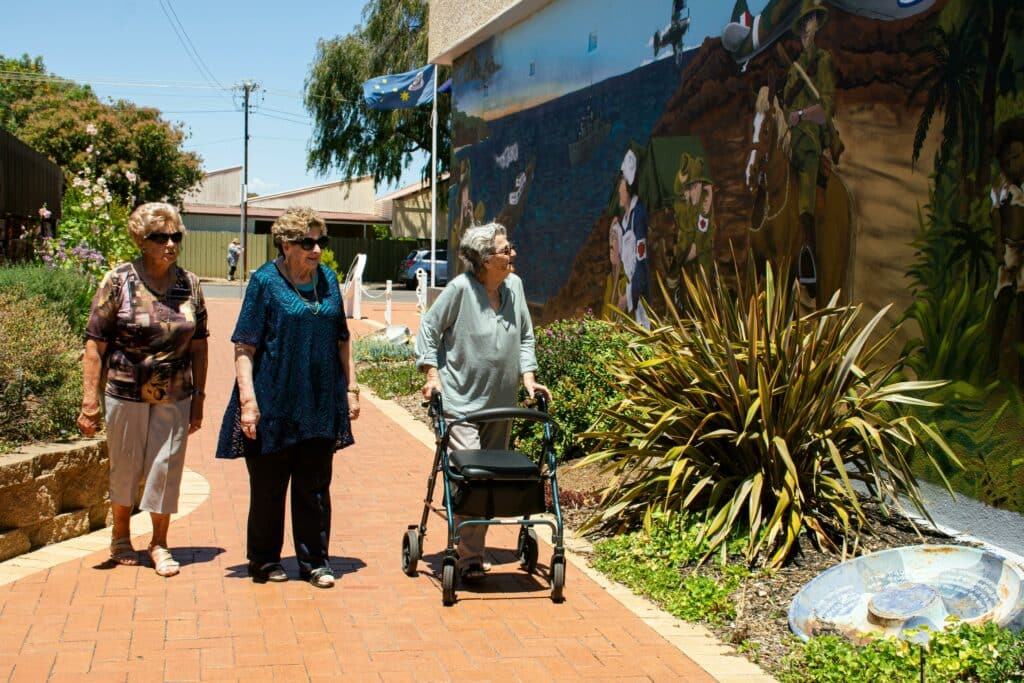 Senior Using A Walker