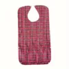Adult Waterproof Bib with Crumb Catcher - Red - Image 3