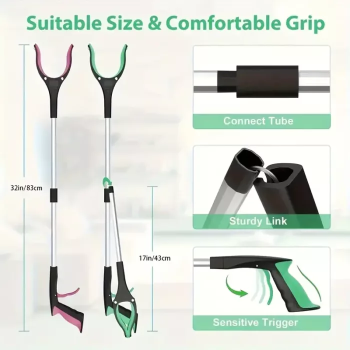 Premium Foldable Grabbing Tool - GREEN - Image 3