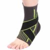 Contoured Sports Ankle with Strap Lock - Black