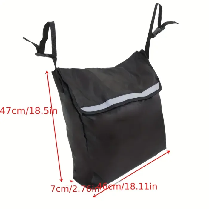 18' x 16' Black Wheelchair Bag W/ Ref Stripe - Image 2