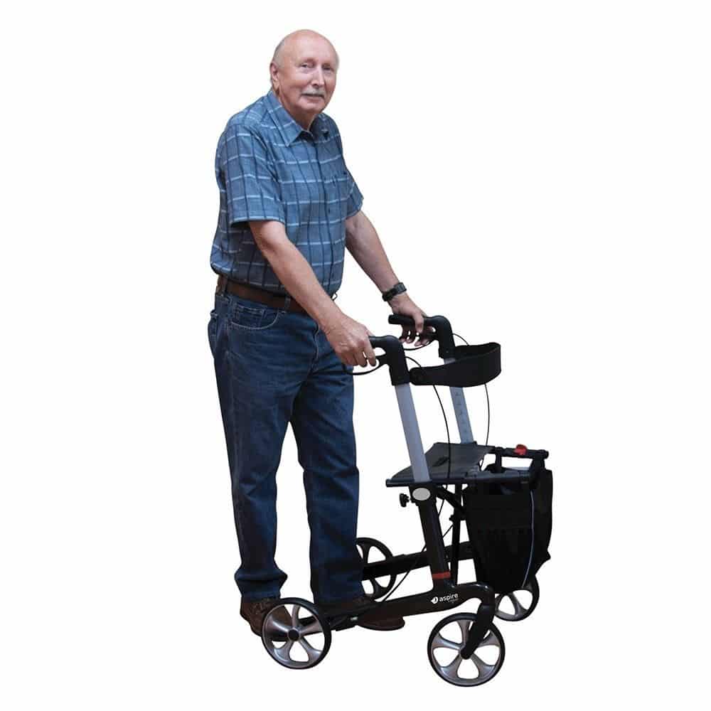 Aspire Vogue Carbon Fibre Super Lightweight Walker / Rollator - Medium - Image 2