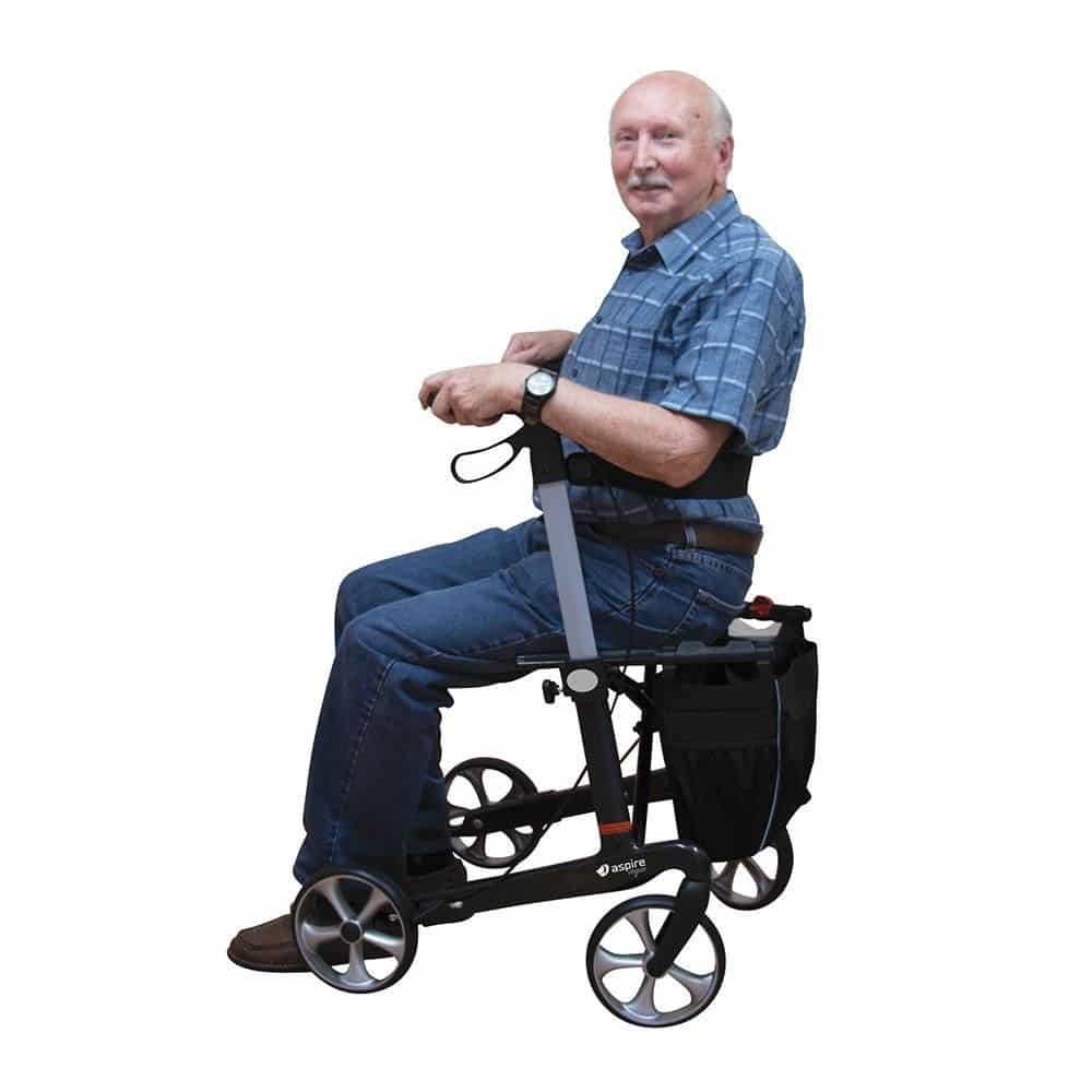 Aspire Vogue Carbon Fibre Super Lightweight Walker / Rollator - Medium - Image 3