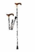 Folding Walking Stick with Floral Pattern - Image 2