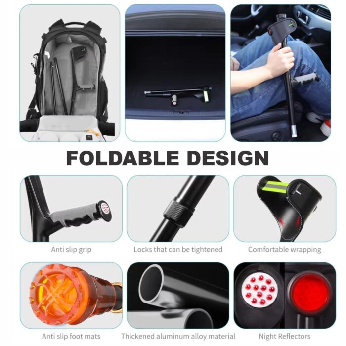 Adjustable Euro Forearm Crutch with Elbow Strap (Single) - Image 3