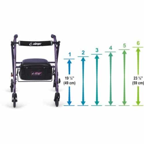 Airgo Ultra-Light Rollator - Eggplant - Image 2