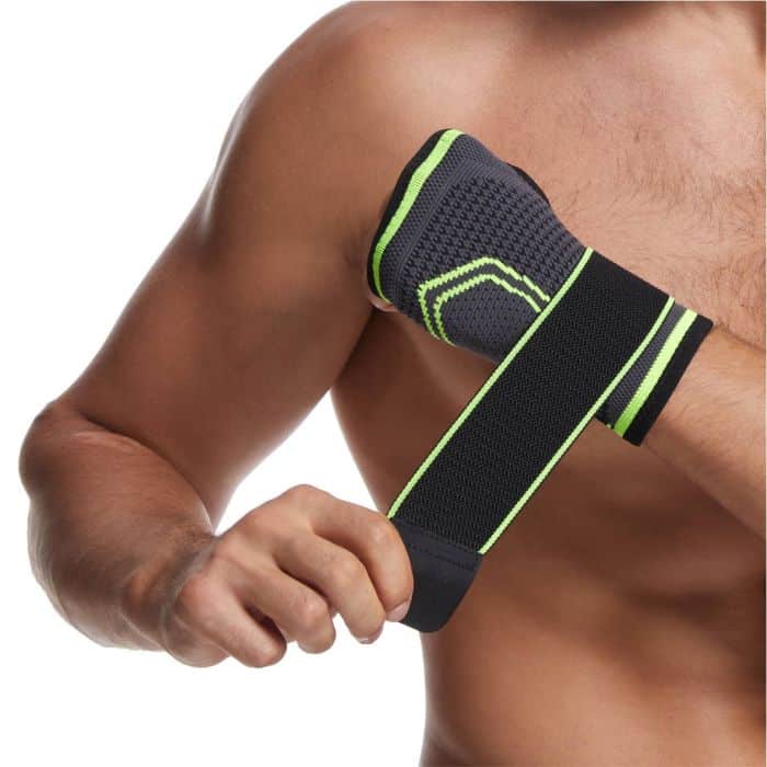 Contoured Elastic Wrist/Hand 1/2 Glove- Black - Image 2