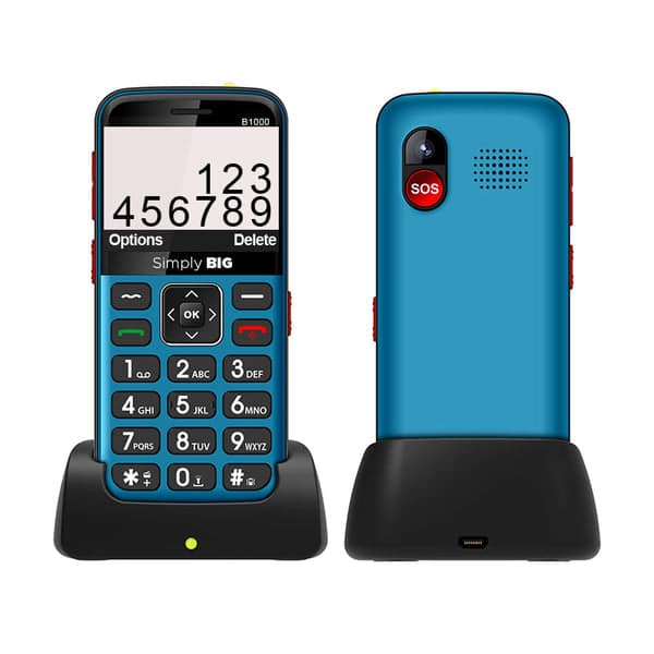 Blue Seniors 4G Mobile Phone Blue - Add An Unlimited Telstra SIM