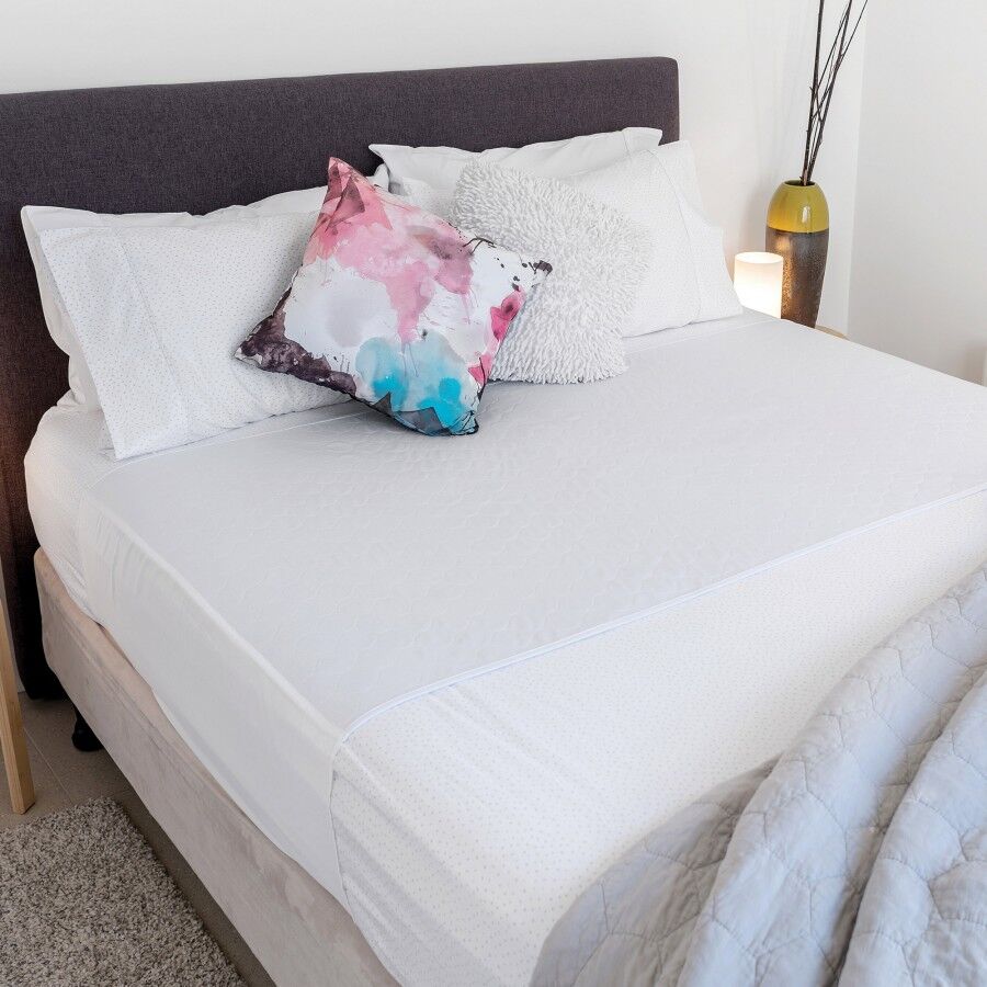 Conni X-wide Reusable Bed Pad with Tuck-ins - White - 153 x 85 - Image 6
