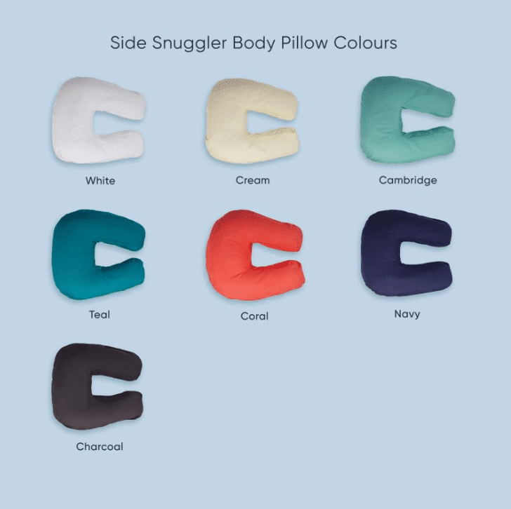 Side Snuggler Pillow with Cotton Pillowcase - Teal - Image 4