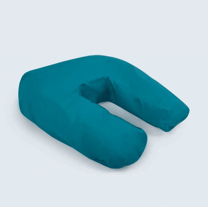 Side Snuggler Pillow with Cotton Pillowcase - Teal