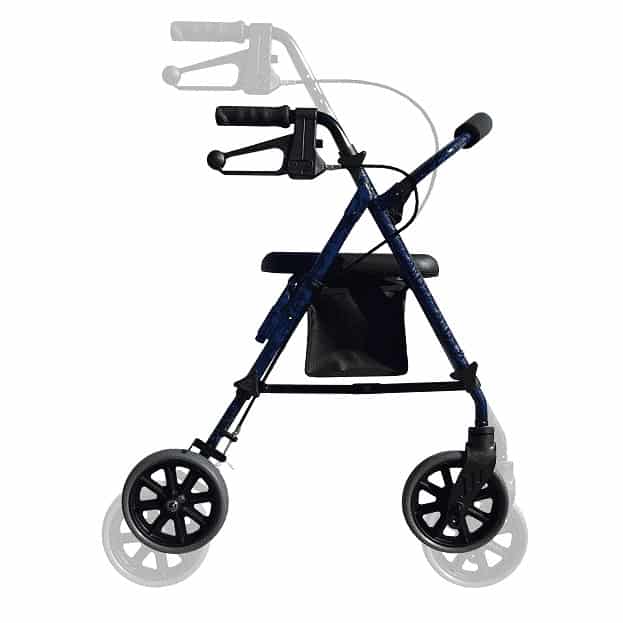 Deluxe Rollator - 8" Wheels and Adjustable Seat and Handles - Image 3