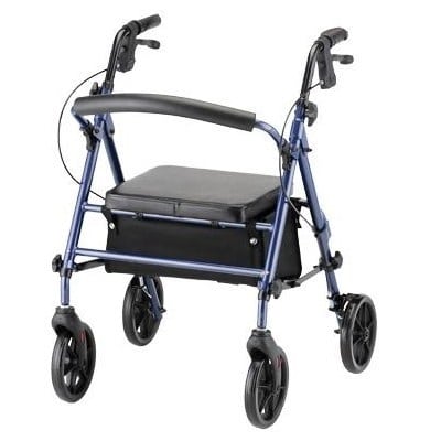 Deluxe Rollator - 8" Wheels and Adjustable Seat and Handles - Image 6