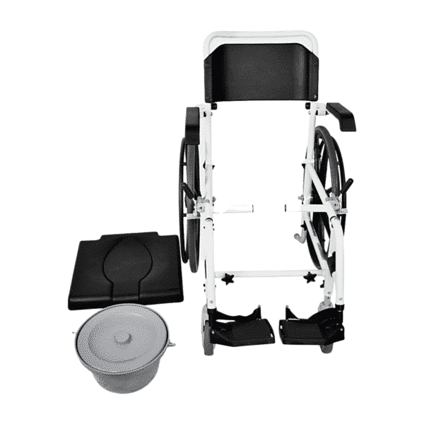 Self Propelled Aluminium Commode Shower Chair - Image 7