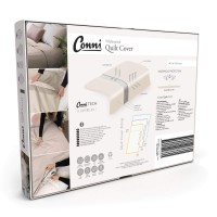 CONNI Waterproof Quilt Cover - Ivory- 140x210cm - Single - Image 2